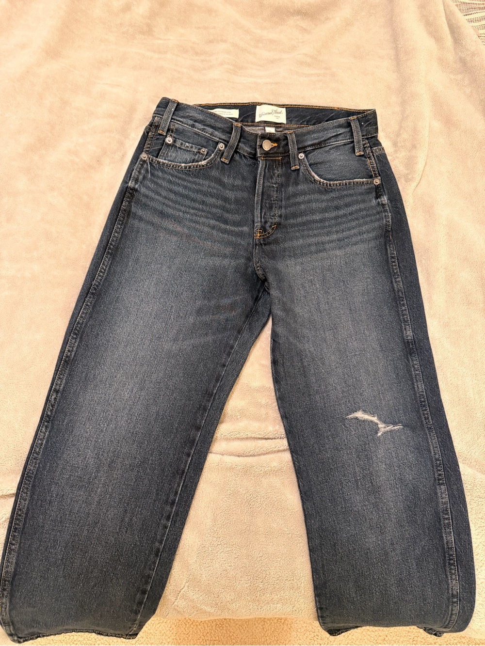 Universal Thread Dark Blue Mid-Rise Boyfriend Jeans